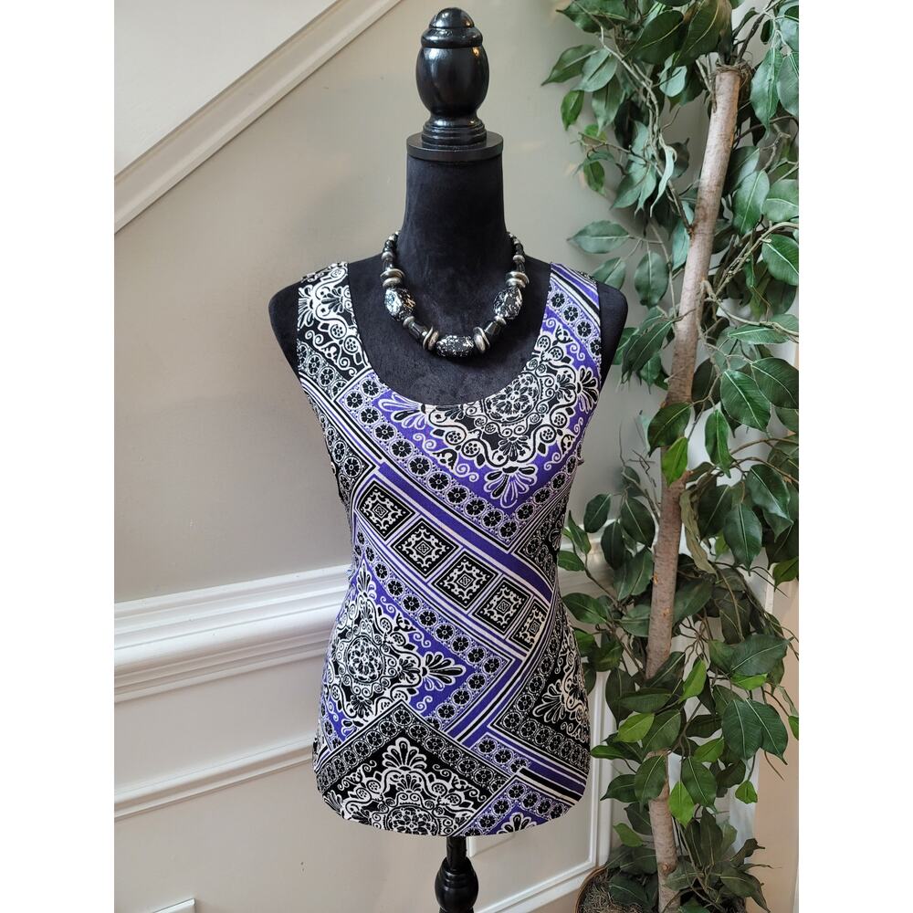 Travelers By Chico's Top Women's Size XL Multicolor Sleeveless Scoop Neck